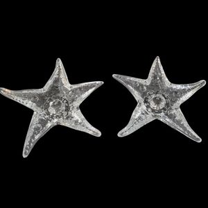 Cristal D'Arques Starfish Candle Holders Set Of 2
